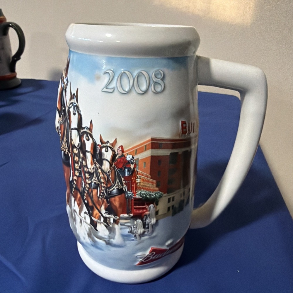 2008 Budweiser Stein Clydesdales 75th Anniversary Collector's Mug